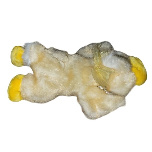 Vintage Dan Dee Duck 15 inch Plush Fuzzy Easter Spring Bird Bow Stuffed Animal T - Picture 2 of 6